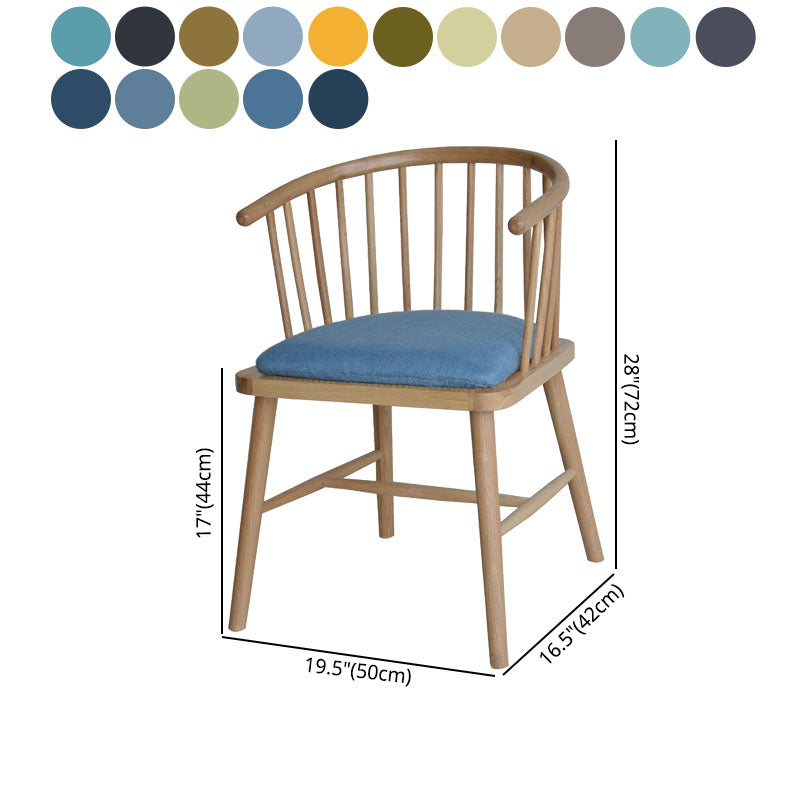 Contemporary Homestay Wood Arm Chair Matte Finish Windsor Back Dining Chair Clearhalo ' kitchen&dining_furn' 'Dining Chairs' 'Dining Tables & Seating' 'dining_chair' 'furn' 'furn_dining_chair' 'Furniture' 'furniture_dining_chair' 'Kitchen & Dining Furniture' 'kitchen' 4546913