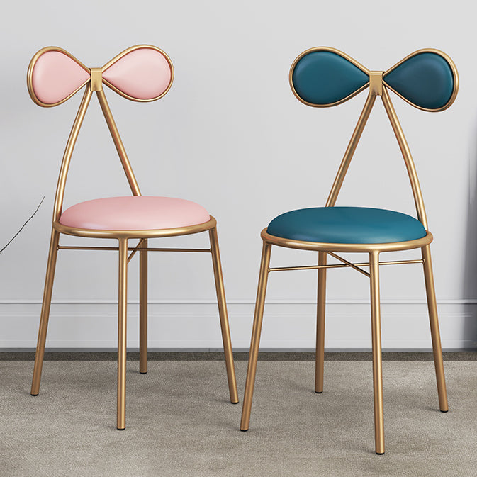 Nordic Design Armless Side Chair Open Back Leather Dining Side Chair Clearhalo ' kitchen&dining_furn' 'Dining Chairs' 'Dining Tables & Seating' 'dining_chair' 'furn' 'furn_dining_chair' 'Furniture' 'furniture_dining_chair' 'Kitchen & Dining Furniture' 'kitchen' 4546914