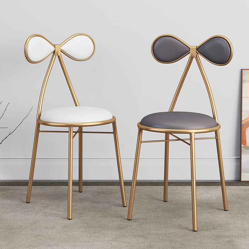 Nordic Design Armless Side Chair Open Back Leather Dining Side Chair Clearhalo ' kitchen&dining_furn' 'Dining Chairs' 'Dining Tables & Seating' 'dining_chair' 'furn' 'furn_dining_chair' 'Furniture' 'furniture_dining_chair' 'Kitchen & Dining Furniture' 'kitchen' 4546917