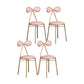 Nordic Design Armless Side Chair Open Back Leather Dining Side Chair Pink 4 Piece Set Clearhalo ' kitchen&dining_furn' 'Dining Chairs' 'Dining Tables & Seating' 'dining_chair' 'furn' 'furn_dining_chair' 'Furniture' 'furniture_dining_chair' 'Kitchen & Dining Furniture' 'kitchen' 4546918