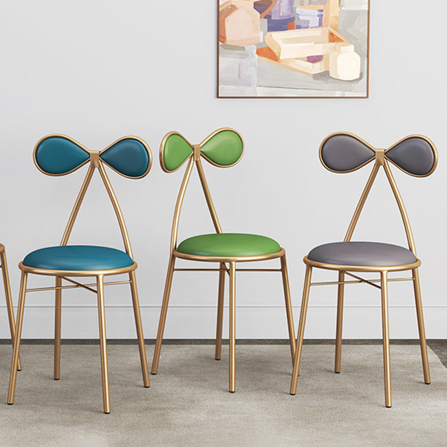 Nordic Design Armless Side Chair Open Back Leather Dining Side Chair Clearhalo ' kitchen&dining_furn' 'Dining Chairs' 'Dining Tables & Seating' 'dining_chair' 'furn' 'furn_dining_chair' 'Furniture' 'furniture_dining_chair' 'Kitchen & Dining Furniture' 'kitchen' 4546926