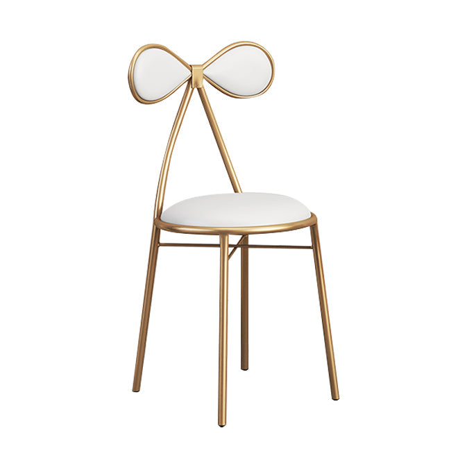 Nordic Design Armless Side Chair Open Back Leather Dining Side Chair White 1 Piece Clearhalo ' kitchen&dining_furn' 'Dining Chairs' 'Dining Tables & Seating' 'dining_chair' 'furn' 'furn_dining_chair' 'Furniture' 'furniture_dining_chair' 'Kitchen & Dining Furniture' 'kitchen' 4546927