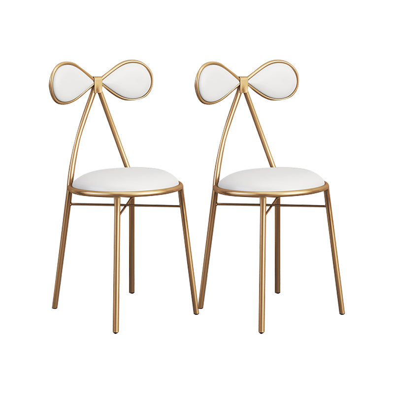 Nordic Design Armless Side Chair Open Back Leather Dining Side Chair White 2 Piece Set Clearhalo ' kitchen&dining_furn' 'Dining Chairs' 'Dining Tables & Seating' 'dining_chair' 'furn' 'furn_dining_chair' 'Furniture' 'furniture_dining_chair' 'Kitchen & Dining Furniture' 'kitchen' 4546929