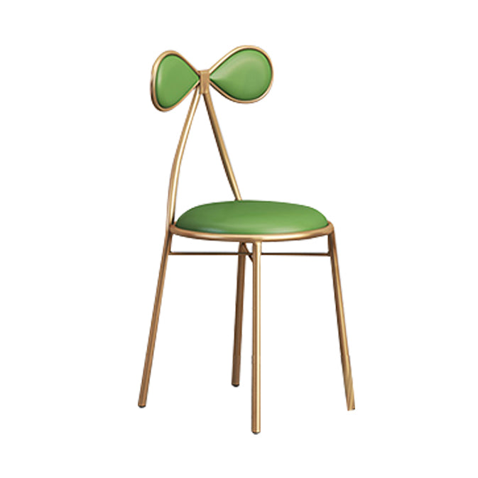 Nordic Design Armless Side Chair Open Back Leather Dining Side Chair Green 1 Piece Clearhalo ' kitchen&dining_furn' 'Dining Chairs' 'Dining Tables & Seating' 'dining_chair' 'furn' 'furn_dining_chair' 'Furniture' 'furniture_dining_chair' 'Kitchen & Dining Furniture' 'kitchen' 4546932