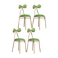 Nordic Design Armless Side Chair Open Back Leather Dining Side Chair Green 4 Piece Set Clearhalo ' kitchen&dining_furn' 'Dining Chairs' 'Dining Tables & Seating' 'dining_chair' 'furn' 'furn_dining_chair' 'Furniture' 'furniture_dining_chair' 'Kitchen & Dining Furniture' 'kitchen' 4546934