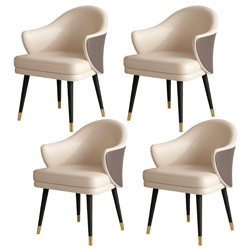 Contemporary Design 1/4/5 Pieces Dining Set Round Dining Room Table Set 4 Brown Chairs Clearhalo 'Dining Room Sets' 'Dining Tables & Seating' 'dining_room_set' 'furn' 'furn_dining_room_set' 'Furniture' 'furniture_dining_room_set' 'Kitchen & Dining Furniture' 'kitchen&dining_furn' 'kitchen' 4547315