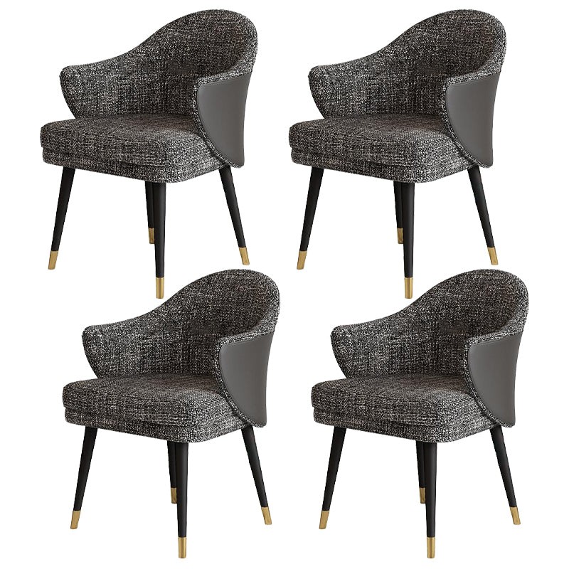 Contemporary Design 1/4/5 Pieces Dining Set Round Dining Room Table Set 4 Grey Chairs Clearhalo 'Dining Room Sets' 'Dining Tables & Seating' 'dining_room_set' 'furn' 'furn_dining_room_set' 'Furniture' 'furniture_dining_room_set' 'Kitchen & Dining Furniture' 'kitchen&dining_furn' 'kitchen' 4547317