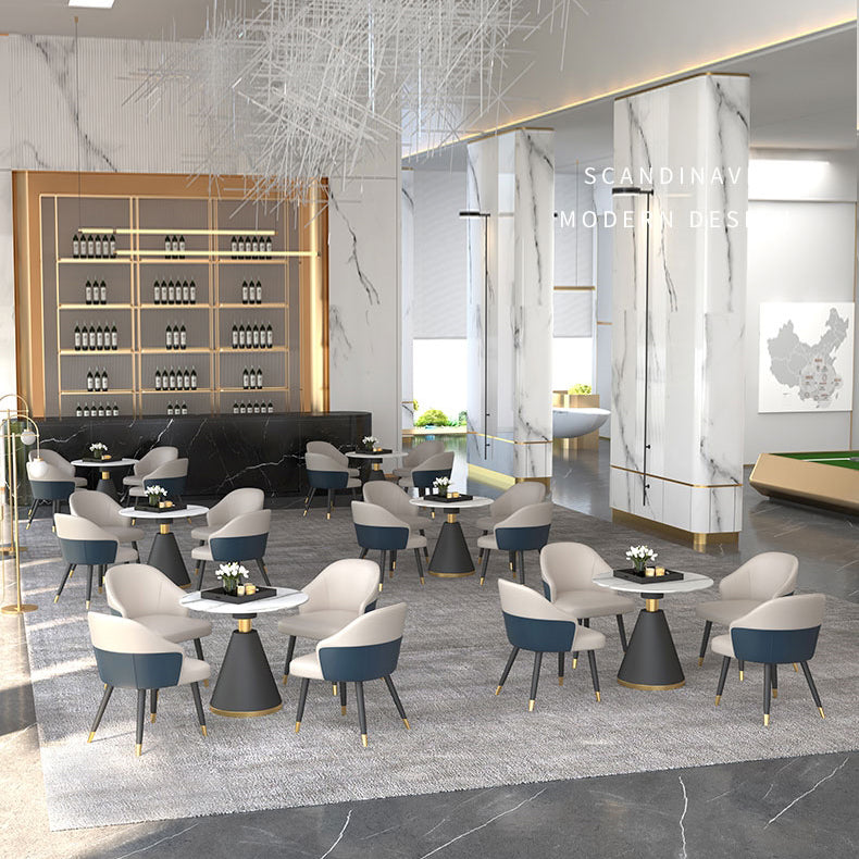 Contemporary Design 1/4/5 Pieces Dining Set Round Dining Room Table Set Clearhalo 'Dining Room Sets' 'Dining Tables & Seating' 'dining_room_set' 'furn' 'furn_dining_room_set' 'Furniture' 'furniture_dining_room_set' 'Kitchen & Dining Furniture' 'kitchen&dining_furn' 'kitchen' 4547327