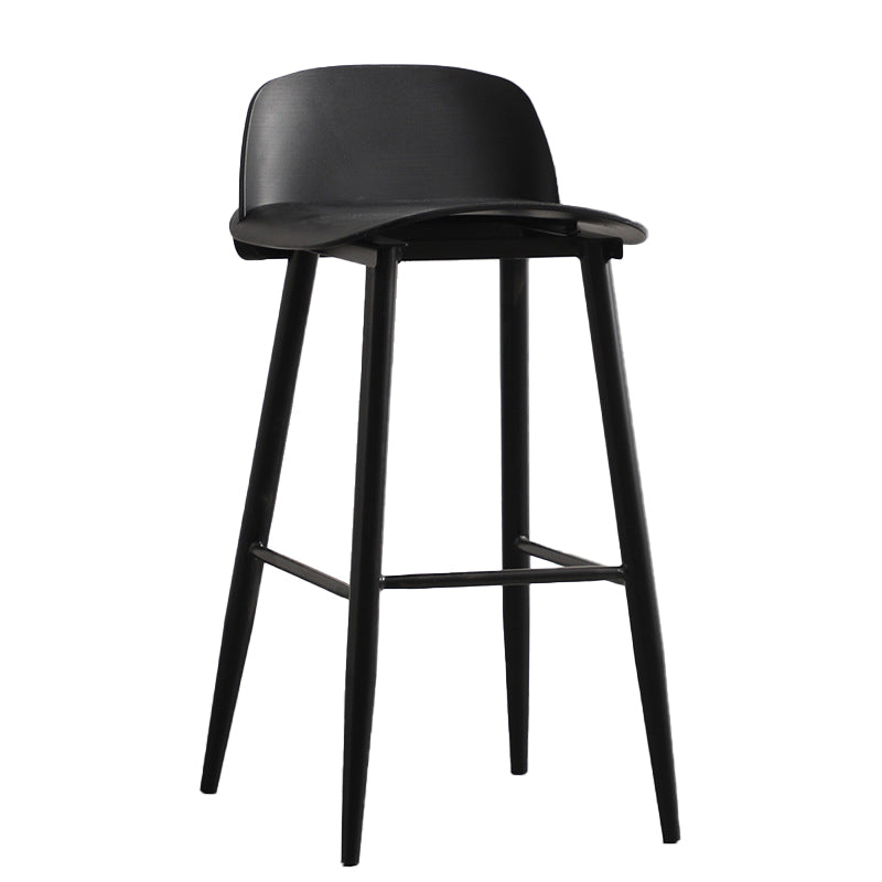 Industrial Style Bar-stool PP Seat Metal Legs Stool for Kitchen Bar Clearhalo 'Bar Furniture' 'Bar Stools' 'bar_stools' 'furn' 'furn_bar_stools' 'furniture_bar_stools' 'Kitchen & Dining Furniture' 'kitchen&dining_furn' 'kitchen' 'kitchen_furn' Furniture' 4555284