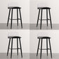 Industrial Style Bar-stool PP Seat Metal Legs Stool for Kitchen Bar Textured Black 4 Piece Set Clearhalo 'Bar Furniture' 'Bar Stools' 'bar_stools' 'furn' 'furn_bar_stools' 'furniture_bar_stools' 'Kitchen & Dining Furniture' 'kitchen&dining_furn' 'kitchen' 'kitchen_furn' Furniture' 4555286