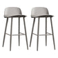 Industrial Style Bar-stool PP Seat Metal Legs Stool for Kitchen Bar Dark Gray 2 Piece Set Clearhalo 'Bar Furniture' 'Bar Stools' 'bar_stools' 'furn' 'furn_bar_stools' 'furniture_bar_stools' 'Kitchen & Dining Furniture' 'kitchen&dining_furn' 'kitchen' 'kitchen_furn' Furniture' 4555293