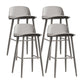 Industrial Style Bar-stool PP Seat Metal Legs Stool for Kitchen Bar Dark Gray 4 Piece Set Clearhalo 'Bar Furniture' 'Bar Stools' 'bar_stools' 'furn' 'furn_bar_stools' 'furniture_bar_stools' 'Kitchen & Dining Furniture' 'kitchen&dining_furn' 'kitchen' 'kitchen_furn' Furniture' 4555294