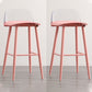Industrial Style Bar-stool PP Seat Metal Legs Stool for Kitchen Bar Orange Red 2 Piece Set Clearhalo 'Bar Furniture' 'Bar Stools' 'bar_stools' 'furn' 'furn_bar_stools' 'furniture_bar_stools' 'Kitchen & Dining Furniture' 'kitchen&dining_furn' 'kitchen' 'kitchen_furn' Furniture' 4555299