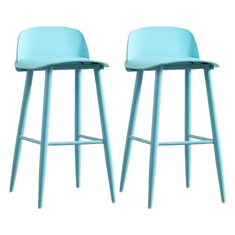 Industrial Style Bar-stool PP Seat Metal Legs Stool for Kitchen Bar Green 2 Piece Set Clearhalo 'Bar Furniture' 'Bar Stools' 'bar_stools' 'furn' 'furn_bar_stools' 'furniture_bar_stools' 'Kitchen & Dining Furniture' 'kitchen&dining_furn' 'kitchen' 'kitchen_furn' Furniture' 4555305