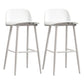 Industrial Style Bar-stool PP Seat Metal Legs Stool for Kitchen Bar White 2 Piece Set Clearhalo 'Bar Furniture' 'Bar Stools' 'bar_stools' 'furn' 'furn_bar_stools' 'furniture_bar_stools' 'Kitchen & Dining Furniture' 'kitchen&dining_furn' 'kitchen' 'kitchen_furn' Furniture' 4555308