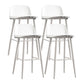 Industrial Style Bar-stool PP Seat Metal Legs Stool for Kitchen Bar White 4 Piece Set Clearhalo 'Bar Furniture' 'Bar Stools' 'bar_stools' 'furn' 'furn_bar_stools' 'furniture_bar_stools' 'Kitchen & Dining Furniture' 'kitchen&dining_furn' 'kitchen' 'kitchen_furn' Furniture' 4555309