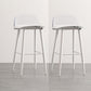 Industrial Style Bar-stool PP Seat Metal Legs Stool for Kitchen Bar Textured White 2 Piece Set Clearhalo 'Bar Furniture' 'Bar Stools' 'bar_stools' 'furn' 'furn_bar_stools' 'furniture_bar_stools' 'Kitchen & Dining Furniture' 'kitchen&dining_furn' 'kitchen' 'kitchen_furn' Furniture' 4555311