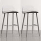 Industrial Style Bar-stool PP Seat Metal Legs Stool for Kitchen Bar Light Gray 2 Piece Set Clearhalo 'Bar Furniture' 'Bar Stools' 'bar_stools' 'furn' 'furn_bar_stools' 'furniture_bar_stools' 'Kitchen & Dining Furniture' 'kitchen&dining_furn' 'kitchen' 'kitchen_furn' Furniture' 4555317