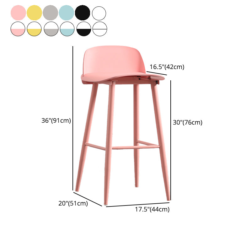 Industrial Style Bar-stool PP Seat Metal Legs Stool for Kitchen Bar Clearhalo 'Bar Furniture' 'Bar Stools' 'bar_stools' 'furn' 'furn_bar_stools' 'furniture_bar_stools' 'Kitchen & Dining Furniture' 'kitchen&dining_furn' 'kitchen' 'kitchen_furn' Furniture' 4555319