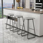 Modern Armless Backrest Counter Stool Iron Kitchen Bar Stool with Plastic Seat Clearhalo 'Bar Furniture' 'Bar Stools' 'bar_stools' 'furn' 'furn_bar_stools' 'furniture_bar_stools' 'Kitchen & Dining Furniture' 'kitchen&dining_furn' 'kitchen' 'kitchen_furn' Furniture' 4555323