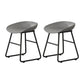 Modern Armless Backrest Counter Stool Iron Kitchen Bar Stool with Plastic Seat Gray 2 Piece Set Short Stool(18"H) Clearhalo 'Bar Furniture' 'Bar Stools' 'bar_stools' 'furn' 'furn_bar_stools' 'furniture_bar_stools' 'Kitchen & Dining Furniture' 'kitchen&dining_furn' 'kitchen' 'kitchen_furn' Furniture' 4555324