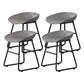 Modern Armless Backrest Counter Stool Iron Kitchen Bar Stool with Plastic Seat Gray 4 Piece Set Short Stool(18"H) Clearhalo 'Bar Furniture' 'Bar Stools' 'bar_stools' 'furn' 'furn_bar_stools' 'furniture_bar_stools' 'Kitchen & Dining Furniture' 'kitchen&dining_furn' 'kitchen' 'kitchen_furn' Furniture' 4555326