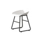 Modern Armless Backrest Counter Stool Iron Kitchen Bar Stool with Plastic Seat White 1 Piece Short Stool(18"H) Clearhalo 'Bar Furniture' 'Bar Stools' 'bar_stools' 'furn' 'furn_bar_stools' 'furniture_bar_stools' 'Kitchen & Dining Furniture' 'kitchen&dining_furn' 'kitchen' 'kitchen_furn' Furniture' 4555334
