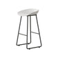 Modern Armless Backrest Counter Stool Iron Kitchen Bar Stool with Plastic Seat White 1 Piece Bar Stool(30"H) Clearhalo 'Bar Furniture' 'Bar Stools' 'bar_stools' 'furn' 'furn_bar_stools' 'furniture_bar_stools' 'Kitchen & Dining Furniture' 'kitchen&dining_furn' 'kitchen' 'kitchen_furn' Furniture' 4555338