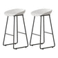 Modern Armless Backrest Counter Stool Iron Kitchen Bar Stool with Plastic Seat White 2 Piece Set Bar Stool(30"H) Clearhalo 'Bar Furniture' 'Bar Stools' 'bar_stools' 'furn' 'furn_bar_stools' 'furniture_bar_stools' 'Kitchen & Dining Furniture' 'kitchen&dining_furn' 'kitchen' 'kitchen_furn' Furniture' 4555339