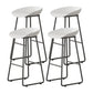 Modern Armless Backrest Counter Stool Iron Kitchen Bar Stool with Plastic Seat White 4 Piece Set Bar Stool(30"H) Clearhalo 'Bar Furniture' 'Bar Stools' 'bar_stools' 'furn' 'furn_bar_stools' 'furniture_bar_stools' 'Kitchen & Dining Furniture' 'kitchen&dining_furn' 'kitchen' 'kitchen_furn' Furniture' 4555340