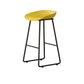Modern Armless Backrest Counter Stool Iron Kitchen Bar Stool with Plastic Seat Yellow 1 Piece Counter Stool(26"H) Clearhalo 'Bar Furniture' 'Bar Stools' 'bar_stools' 'furn' 'furn_bar_stools' 'furniture_bar_stools' 'Kitchen & Dining Furniture' 'kitchen&dining_furn' 'kitchen' 'kitchen_furn' Furniture' 4555341