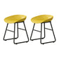 Modern Armless Backrest Counter Stool Iron Kitchen Bar Stool with Plastic Seat Yellow 2 Piece Set Short Stool(18"H) Clearhalo 'Bar Furniture' 'Bar Stools' 'bar_stools' 'furn' 'furn_bar_stools' 'furniture_bar_stools' 'Kitchen & Dining Furniture' 'kitchen&dining_furn' 'kitchen' 'kitchen_furn' Furniture' 4555345