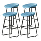 Modern Armless Backrest Counter Stool Iron Kitchen Bar Stool with Plastic Seat Blue 4 Piece Set Counter Stool(26"H) Clearhalo 'Bar Furniture' 'Bar Stools' 'bar_stools' 'furn' 'furn_bar_stools' 'furniture_bar_stools' 'Kitchen & Dining Furniture' 'kitchen&dining_furn' 'kitchen' 'kitchen_furn' Furniture' 4555349
