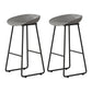 Modern Armless Backrest Counter Stool Iron Kitchen Bar Stool with Plastic Seat Gray 2 Piece Set Bar Stool(30"H) Clearhalo 'Bar Furniture' 'Bar Stools' 'bar_stools' 'furn' 'furn_bar_stools' 'furniture_bar_stools' 'Kitchen & Dining Furniture' 'kitchen&dining_furn' 'kitchen' 'kitchen_furn' Furniture' 4555354