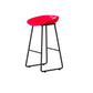 Modern Armless Backrest Counter Stool Iron Kitchen Bar Stool with Plastic Seat Red 1 Piece Counter Stool(26"H) Clearhalo 'Bar Furniture' 'Bar Stools' 'bar_stools' 'furn' 'furn_bar_stools' 'furniture_bar_stools' 'Kitchen & Dining Furniture' 'kitchen&dining_furn' 'kitchen' 'kitchen_furn' Furniture' 4555356