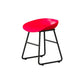 Modern Armless Backrest Counter Stool Iron Kitchen Bar Stool with Plastic Seat Red 1 Piece Short Stool(18"H) Clearhalo 'Bar Furniture' 'Bar Stools' 'bar_stools' 'furn' 'furn_bar_stools' 'furniture_bar_stools' 'Kitchen & Dining Furniture' 'kitchen&dining_furn' 'kitchen' 'kitchen_furn' Furniture' 4555359