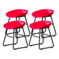 Modern Armless Backrest Counter Stool Iron Kitchen Bar Stool with Plastic Seat Red 4 Piece Set Short Stool(18"H) Clearhalo 'Bar Furniture' 'Bar Stools' 'bar_stools' 'furn' 'furn_bar_stools' 'furniture_bar_stools' 'Kitchen & Dining Furniture' 'kitchen&dining_furn' 'kitchen' 'kitchen_furn' Furniture' 4555361