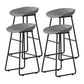 Modern Armless Backrest Counter Stool Iron Kitchen Bar Stool with Plastic Seat Gray 4 Piece Set Counter Stool(26"H) Clearhalo 'Bar Furniture' 'Bar Stools' 'bar_stools' 'furn' 'furn_bar_stools' 'furniture_bar_stools' 'Kitchen & Dining Furniture' 'kitchen&dining_furn' 'kitchen' 'kitchen_furn' Furniture' 4555376