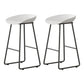 Modern Armless Backrest Counter Stool Iron Kitchen Bar Stool with Plastic Seat White 2 Piece Set Counter Stool(26"H) Clearhalo 'Bar Furniture' 'Bar Stools' 'bar_stools' 'furn' 'furn_bar_stools' 'furniture_bar_stools' 'Kitchen & Dining Furniture' 'kitchen&dining_furn' 'kitchen' 'kitchen_furn' Furniture' 4555378