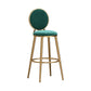 Glam Armless Backrest Counter Stool Steel Bookstore Bar Stool with Velvet Cushion Blackish Green 1 Piece Clearhalo 'Bar Furniture' 'Bar Stools' 'bar_stools' 'furn' 'furn_bar_stools' 'furniture_bar_stools' 'Kitchen & Dining Furniture' 'kitchen&dining_furn' 'kitchen' 'kitchen_furn' Furniture' 4555443