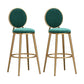 Glam Armless Backrest Counter Stool Steel Bookstore Bar Stool with Velvet Cushion Blackish Green 2 Piece Set Clearhalo 'Bar Furniture' 'Bar Stools' 'bar_stools' 'furn' 'furn_bar_stools' 'furniture_bar_stools' 'Kitchen & Dining Furniture' 'kitchen&dining_furn' 'kitchen' 'kitchen_furn' Furniture' 4555444