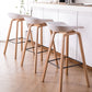 Scandinavia Style Bar-stool Wooden Legs Bucket Seat for Kitchen Bar Clearhalo 'Bar Furniture' 'Bar Stools' 'bar_stools' 'furn' 'furn_bar_stools' 'furniture_bar_stools' 'Kitchen & Dining Furniture' 'kitchen&dining_furn' 'kitchen' 'kitchen_furn' Furniture' 4555457