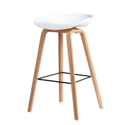 Scandinavia Style Bar-stool Wooden Legs Bucket Seat for Kitchen Bar White Natural 1 Piece Clearhalo 'Bar Furniture' 'Bar Stools' 'bar_stools' 'furn' 'furn_bar_stools' 'furniture_bar_stools' 'Kitchen & Dining Furniture' 'kitchen&dining_furn' 'kitchen' 'kitchen_furn' Furniture' 4555458