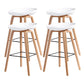 Scandinavia Style Bar-stool Wooden Legs Bucket Seat for Kitchen Bar White Natural 4 Piece Set Clearhalo 'Bar Furniture' 'Bar Stools' 'bar_stools' 'furn' 'furn_bar_stools' 'furniture_bar_stools' 'Kitchen & Dining Furniture' 'kitchen&dining_furn' 'kitchen' 'kitchen_furn' Furniture' 4555461