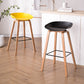 Scandinavia Style Bar-stool Wooden Legs Bucket Seat for Kitchen Bar Clearhalo 'Bar Furniture' 'Bar Stools' 'bar_stools' 'furn' 'furn_bar_stools' 'furniture_bar_stools' 'Kitchen & Dining Furniture' 'kitchen&dining_furn' 'kitchen' 'kitchen_furn' Furniture' 4555462