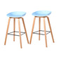 Scandinavia Style Bar-stool Wooden Legs Bucket Seat for Kitchen Bar Sky Blue Natural 2 Piece Set Clearhalo 'Bar Furniture' 'Bar Stools' 'bar_stools' 'furn' 'furn_bar_stools' 'furniture_bar_stools' 'Kitchen & Dining Furniture' 'kitchen&dining_furn' 'kitchen' 'kitchen_furn' Furniture' 4555471