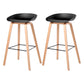 Scandinavia Style Bar-stool Wooden Legs Bucket Seat for Kitchen Bar Black Natural 2 Piece Set Clearhalo 'Bar Furniture' 'Bar Stools' 'bar_stools' 'furn' 'furn_bar_stools' 'furniture_bar_stools' 'Kitchen & Dining Furniture' 'kitchen&dining_furn' 'kitchen' 'kitchen_furn' Furniture' 4555478