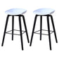 Scandinavia Style Bar-stool Wooden Legs Bucket Seat for Kitchen Bar Pewter Black 2 Piece Set Clearhalo 'Bar Furniture' 'Bar Stools' 'bar_stools' 'furn' 'furn_bar_stools' 'furniture_bar_stools' 'Kitchen & Dining Furniture' 'kitchen&dining_furn' 'kitchen' 'kitchen_furn' Furniture' 4555482
