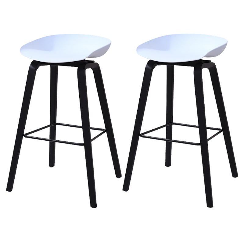 Scandinavia Style Bar-stool Wooden Legs Bucket Seat for Kitchen Bar Pewter Black 2 Piece Set Clearhalo 'Bar Furniture' 'Bar Stools' 'bar_stools' 'furn' 'furn_bar_stools' 'furniture_bar_stools' 'Kitchen & Dining Furniture' 'kitchen&dining_furn' 'kitchen' 'kitchen_furn' Furniture' 4555482