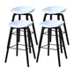 Scandinavia Style Bar-stool Wooden Legs Bucket Seat for Kitchen Bar Pewter Black 4 Piece Set Clearhalo 'Bar Furniture' 'Bar Stools' 'bar_stools' 'furn' 'furn_bar_stools' 'furniture_bar_stools' 'Kitchen & Dining Furniture' 'kitchen&dining_furn' 'kitchen' 'kitchen_furn' Furniture' 4555483